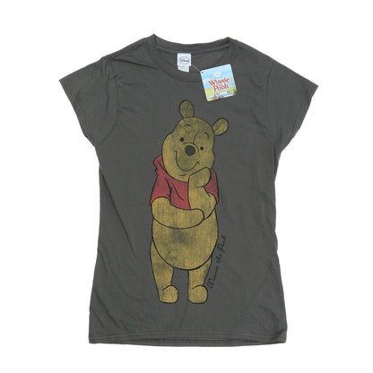 Charcoal - Front - Winnie the Pooh Womens-Ladies Character Heather T-Shirt