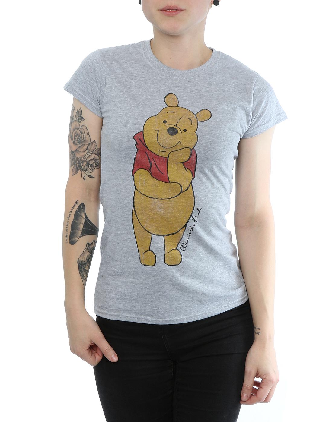 Heather Grey - Lifestyle - Winnie the Pooh Womens-Ladies Character Heather T-Shirt