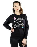 Black - Back - Alice In Wonderland Womens-Ladies Curiouser Cotton Sweatshirt
