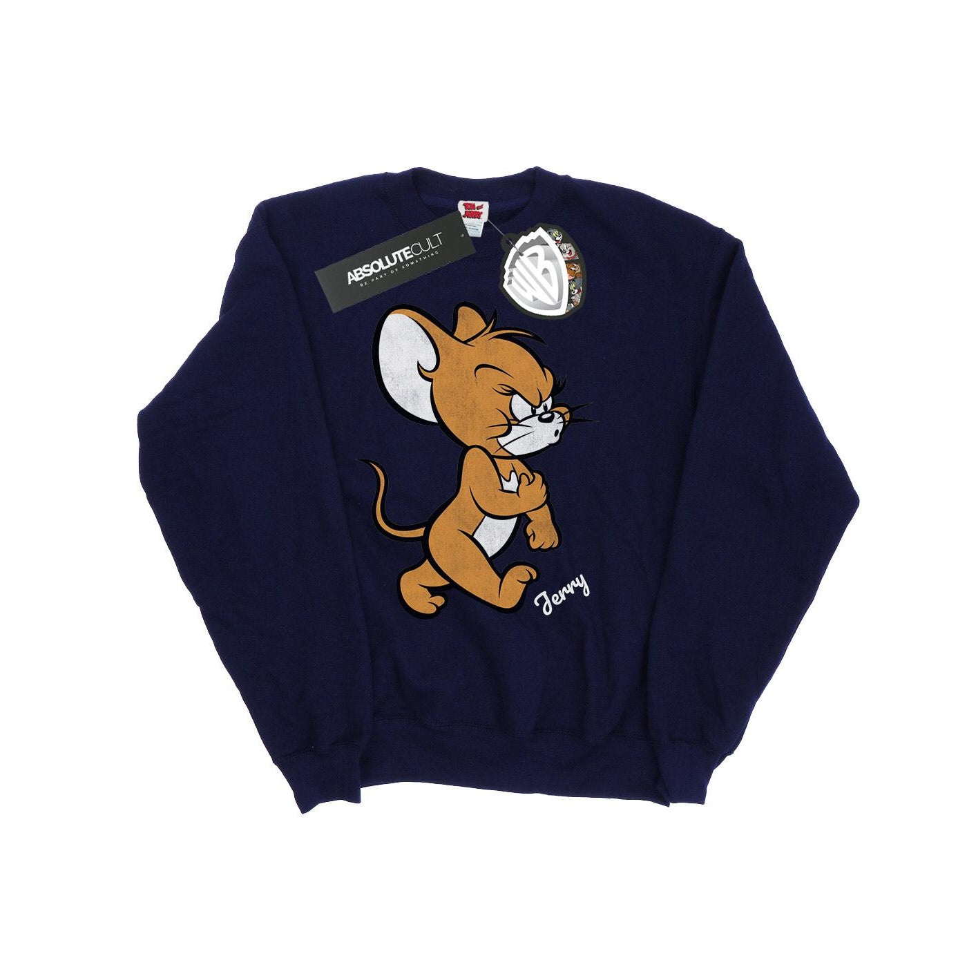 Navy Blue - Front - Tom and Jerry Mens Angry Mouse Cotton Sweatshirt