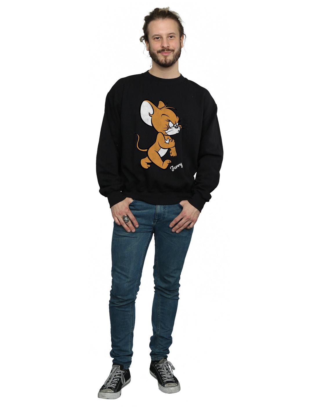 Black - Lifestyle - Tom and Jerry Mens Angry Mouse Cotton Sweatshirt