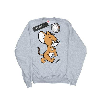 Sports Grey - Front - Tom and Jerry Mens Angry Mouse Cotton Sweatshirt