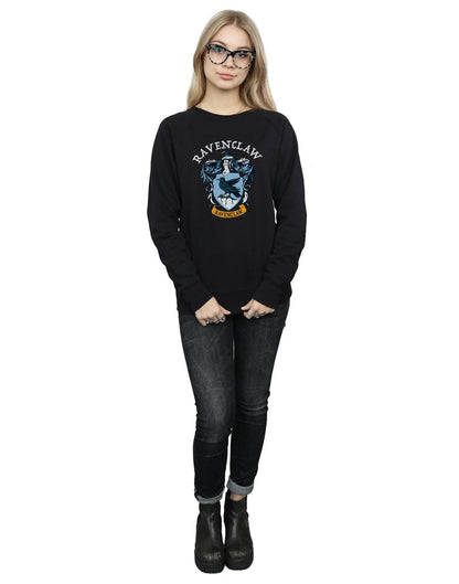 Black - Lifestyle - Harry Potter Womens-Ladies Ravenclaw Cotton Sweatshirt