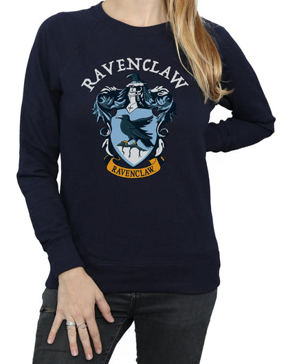 Navy Blue - Side - Harry Potter Womens-Ladies Ravenclaw Cotton Sweatshirt