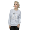 Grey - Back - 101 Dalmatians Womens-Ladies Pongo And Perdita Heather Sweatshirt