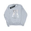 Heather Grey - Front - 101 Dalmatians Womens-Ladies Pongo And Perdita Heather Sweatshirt