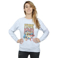 Heather Grey - Back - DC Comics Womens-Ladies Femme Power Wonder Woman Sweatshirt