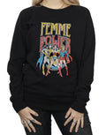 Black - Pack Shot - DC Comics Womens-Ladies Femme Power Wonder Woman Sweatshirt