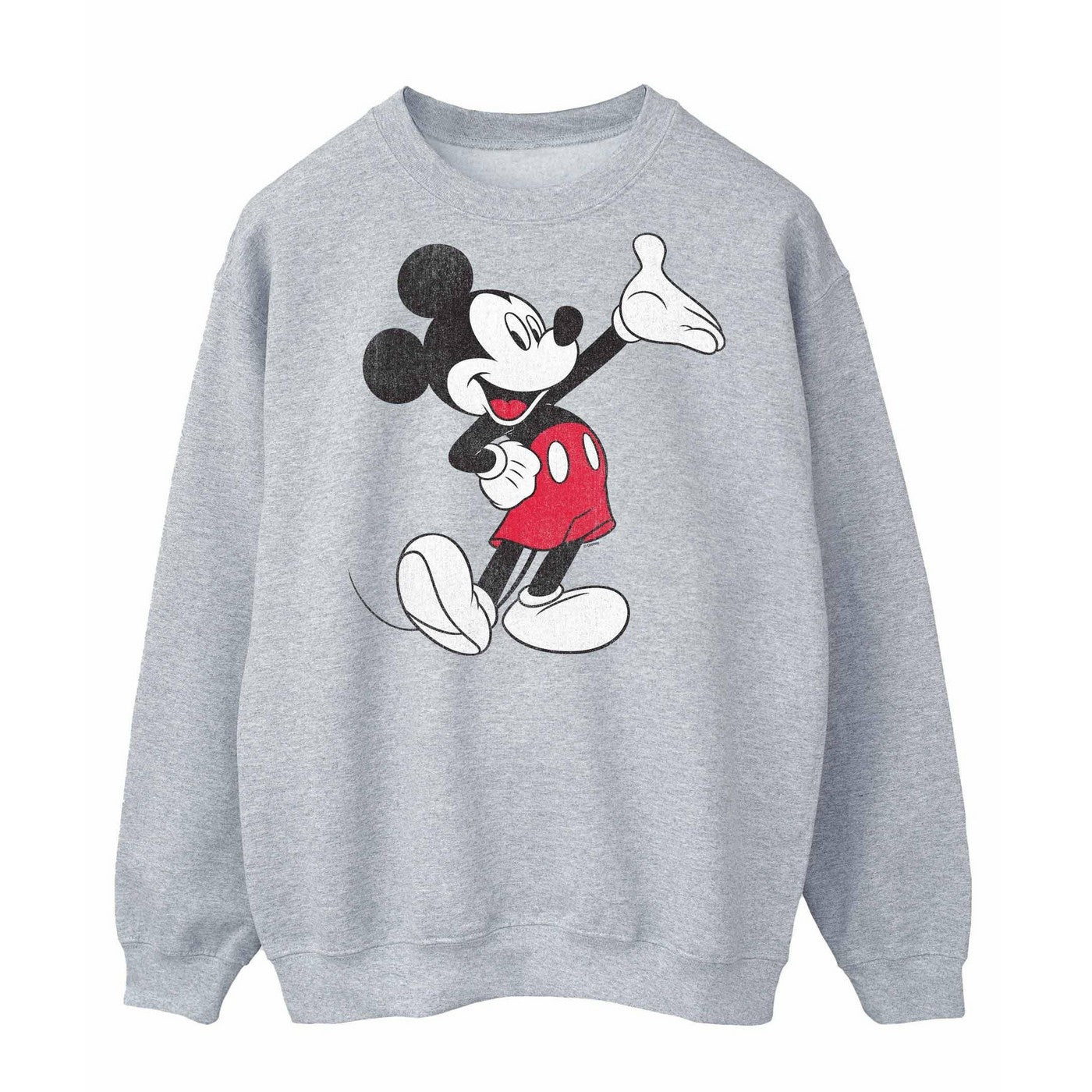 Sports Grey - Front - Disney Mens Traditional Wave Mickey Mouse Sweatshirt