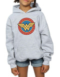 Sports Grey - Side - Wonder Woman Girls Logo Hoodie