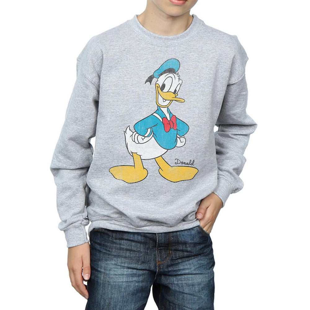 Sports Grey - Front - Disney Boys Classic Donald Duck Sweatshirt