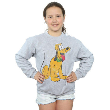 Sports Grey - Back - Disney Girls Classic Pluto Sweatshirt