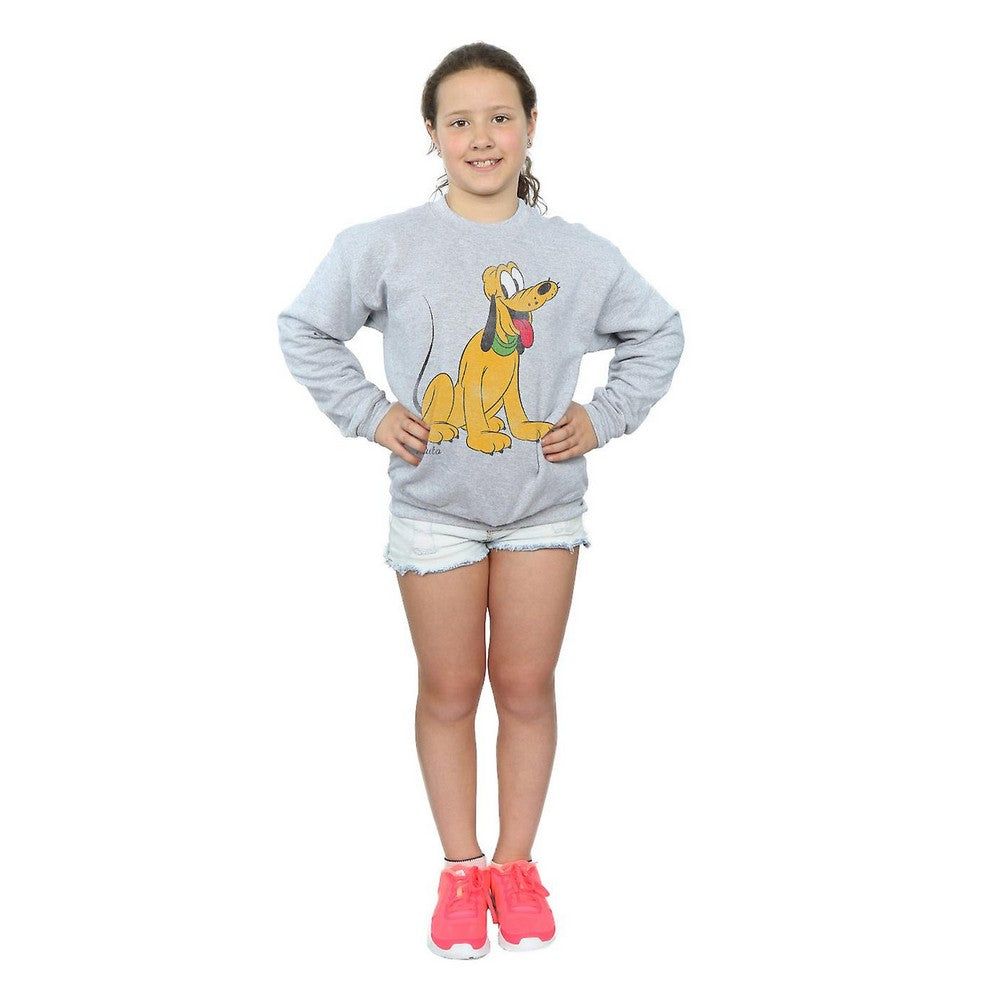 Sports Grey - Side - Disney Girls Classic Pluto Sweatshirt