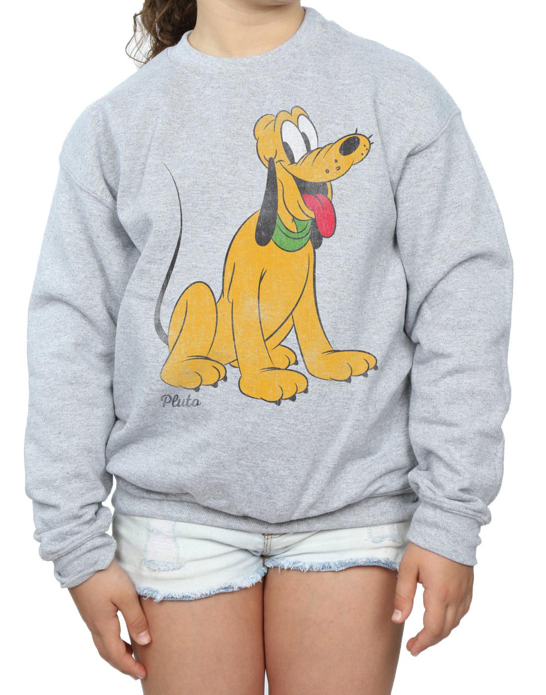 Sports Grey - Pack Shot - Disney Girls Classic Pluto Sweatshirt