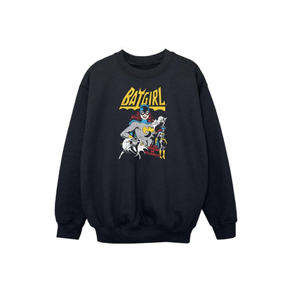 Black - Front - DC Comics Girls Heroine Or Villainess Batgirl Cotton Sweatshirt