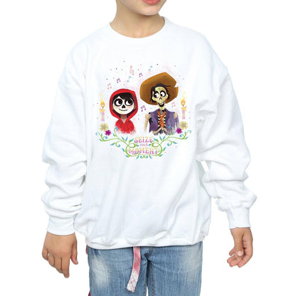 White - Side - Coco Girls Miguel And Hector Cotton Sweatshirt