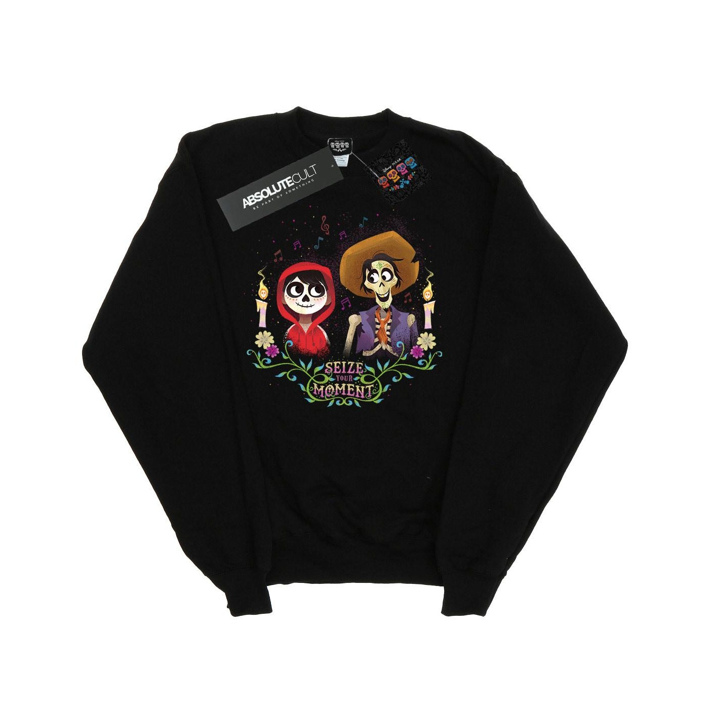 Black - Front - Coco Girls Miguel And Hector Cotton Sweatshirt