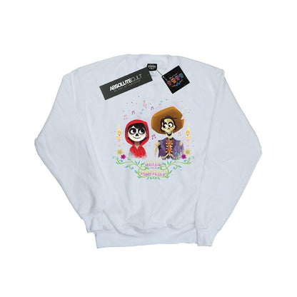 White - Front - Coco Girls Miguel And Hector Cotton Sweatshirt