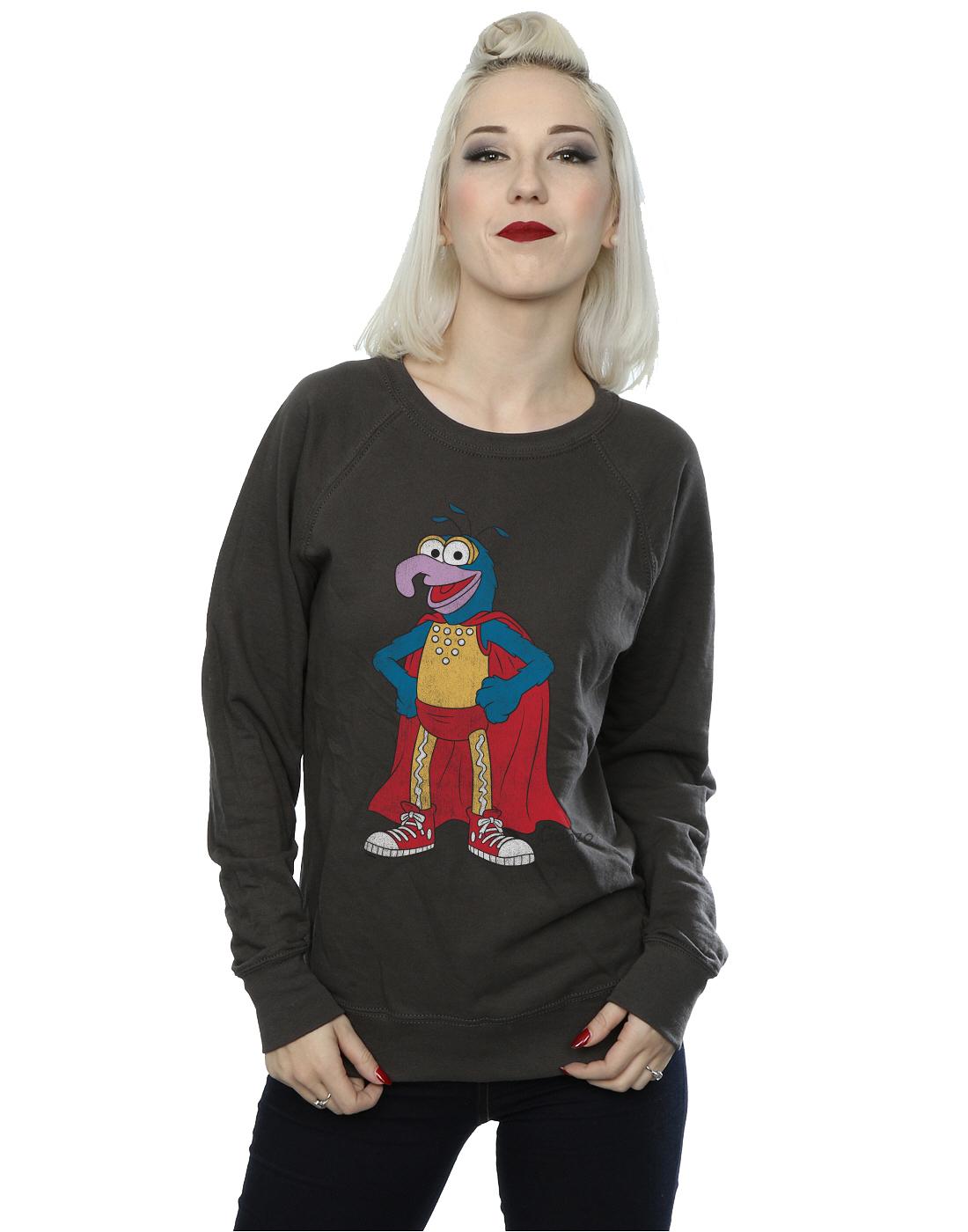 Light Graphite - Back - The Muppets Womens-Ladies Classic Gonzo Heather Sweatshirt