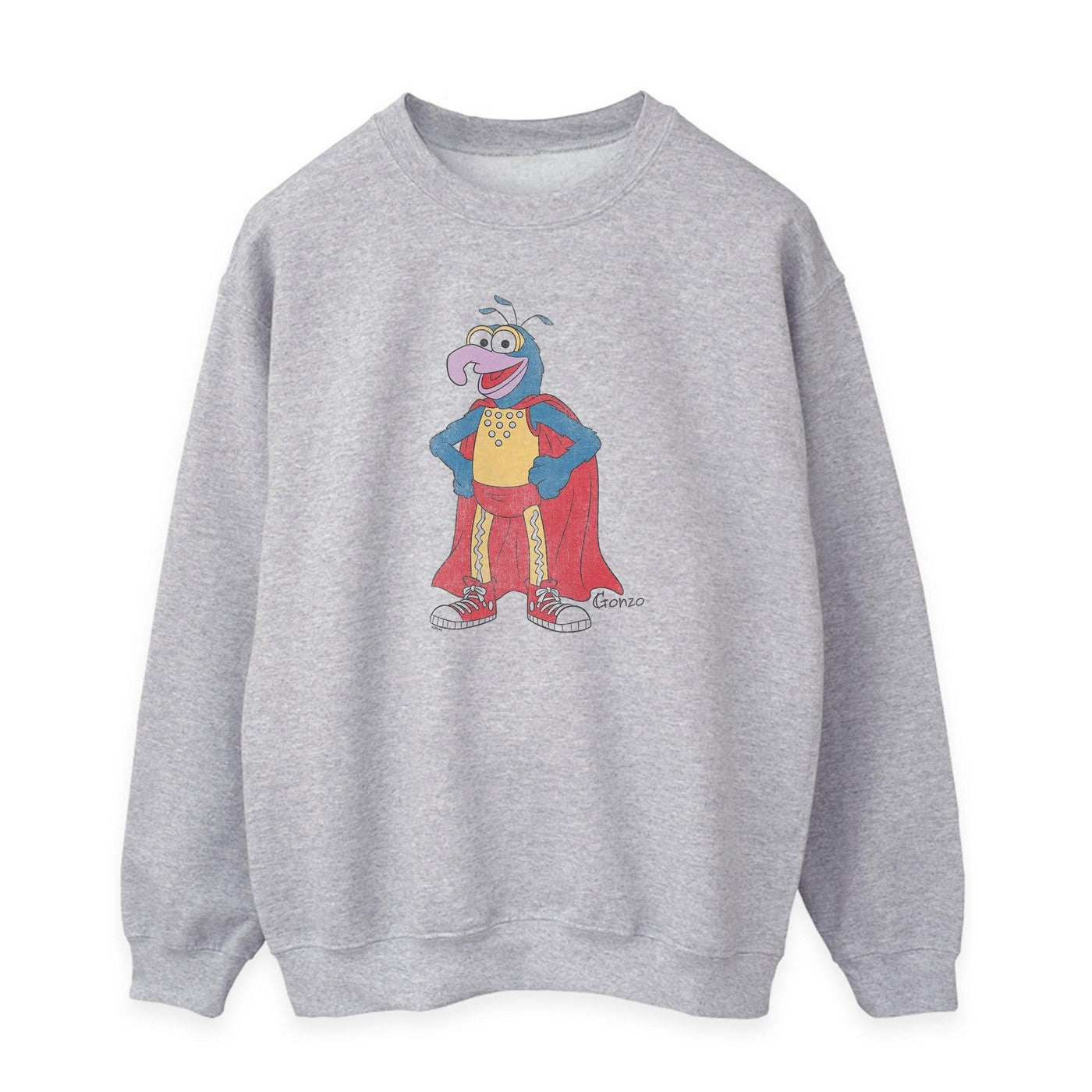 Heather Grey - Front - The Muppets Womens-Ladies Classic Gonzo Heather Sweatshirt