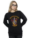 Black - Back - Harry Potter Womens-Ladies Gryffindor Cotton Sweatshirt