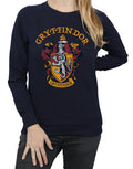 Navy Blue - Side - Harry Potter Womens-Ladies Gryffindor Cotton Sweatshirt