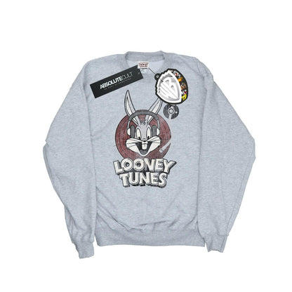Heather Grey - Front - Looney Tunes Womens-Ladies Bugs Bunny Logo Cotton Sweatshirt