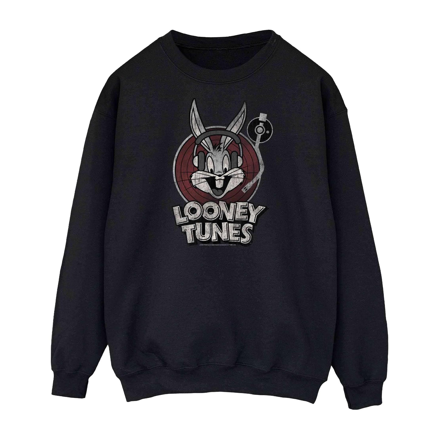 Black - Front - Looney Tunes Womens-Ladies Bugs Bunny Logo Cotton Sweatshirt