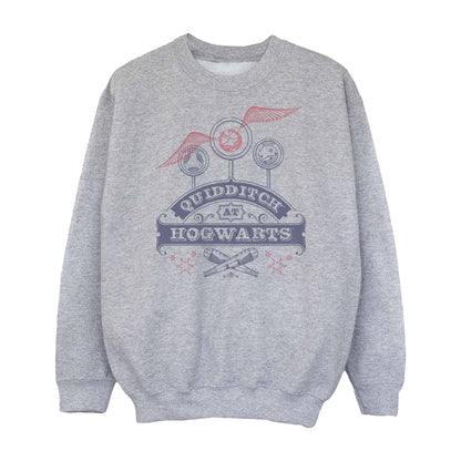 Sports Grey - Front - Harry Potter Girls Quidditch At Hogwarts Sweatshirt
