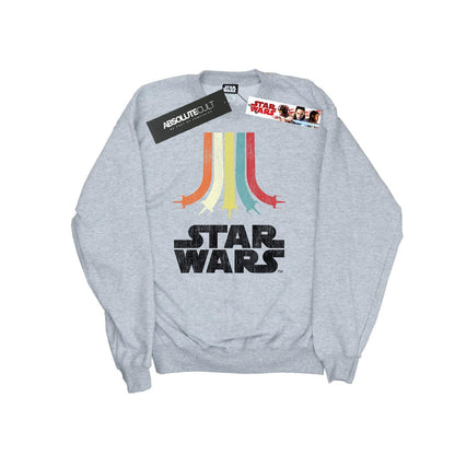 Sports Grey - Front - Star Wars Womens-Ladies Retro Rainbow Cotton Sweatshirt