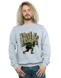 Sports Grey - Back - Hulk Mens Rock Cotton Sweatshirt