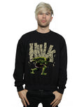 Black - Side - Hulk Mens Rock Cotton Sweatshirt