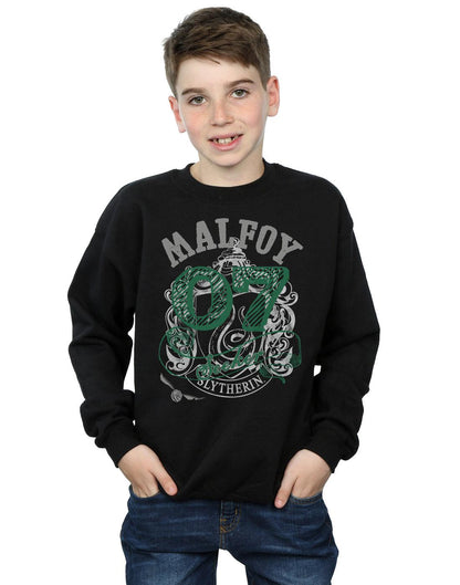 Black - Lifestyle - Harry Potter Boys Seeker Draco Malfoy Slytherin Cotton Sweatshirt
