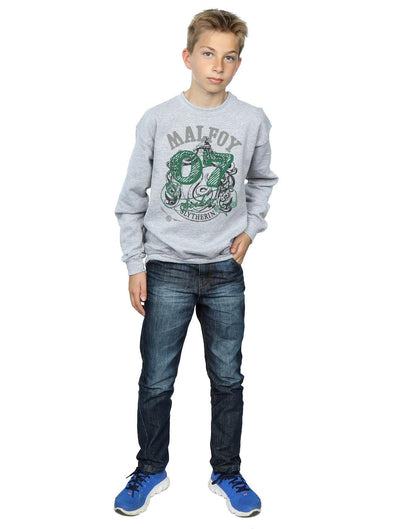 Sports Grey - Lifestyle - Harry Potter Boys Seeker Draco Malfoy Slytherin Cotton Sweatshirt