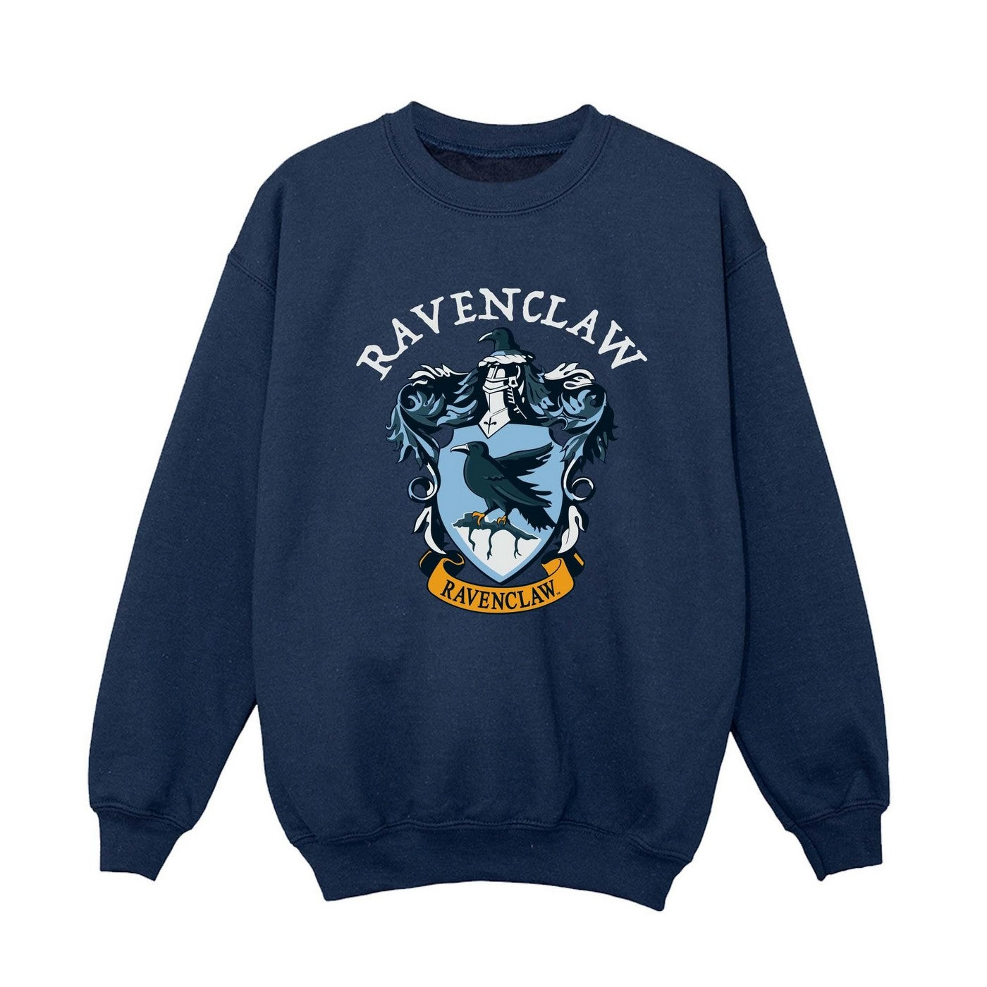 Navy Blue - Front - Harry Potter Boys Ravenclaw Cotton Sweatshirt