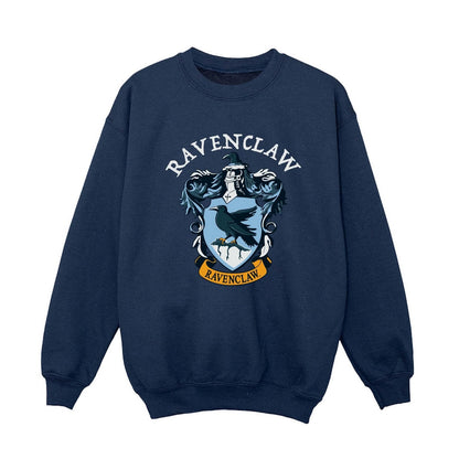 Navy Blue - Front - Harry Potter Boys Ravenclaw Cotton Sweatshirt