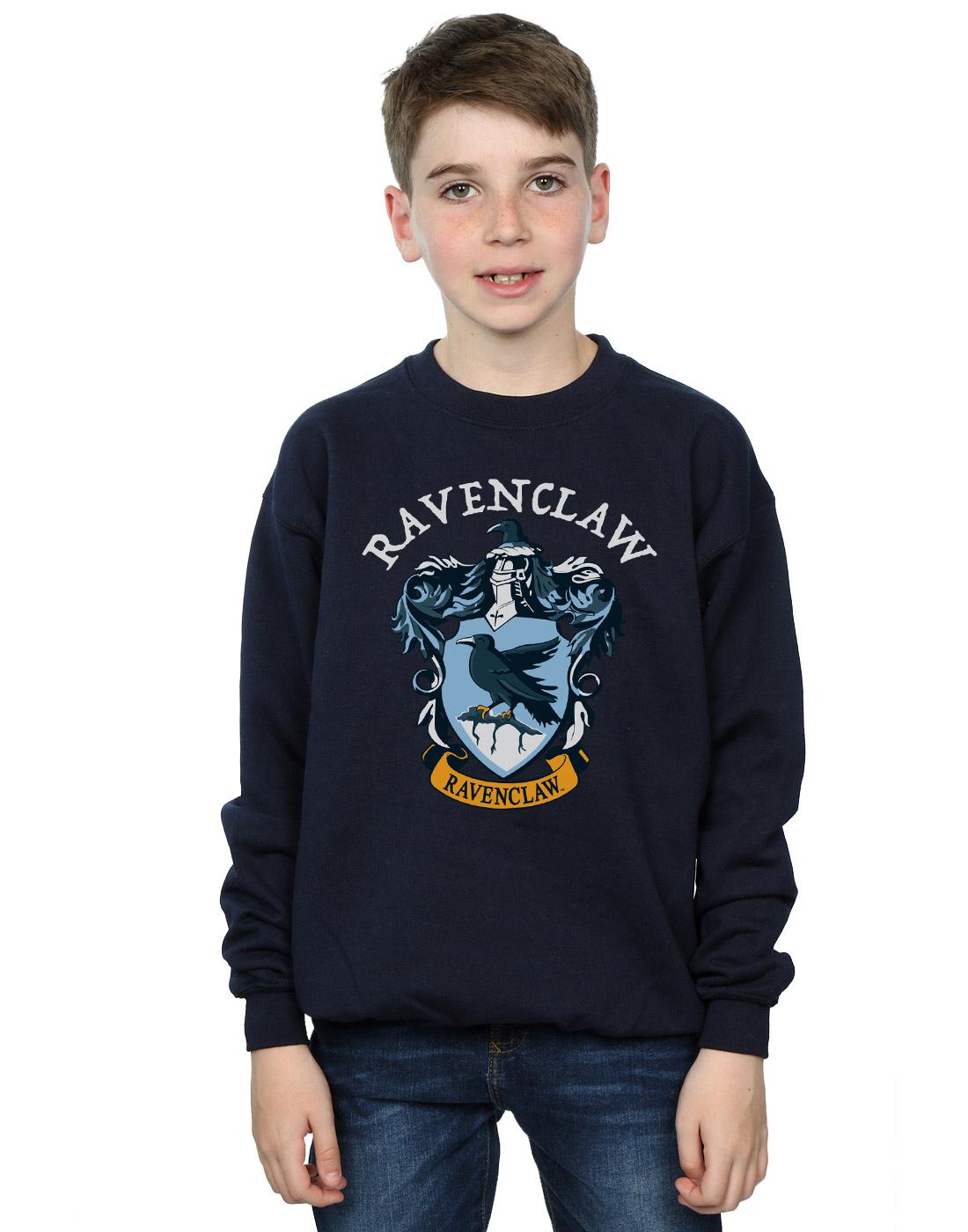 Navy Blue - Back - Harry Potter Boys Ravenclaw Cotton Sweatshirt