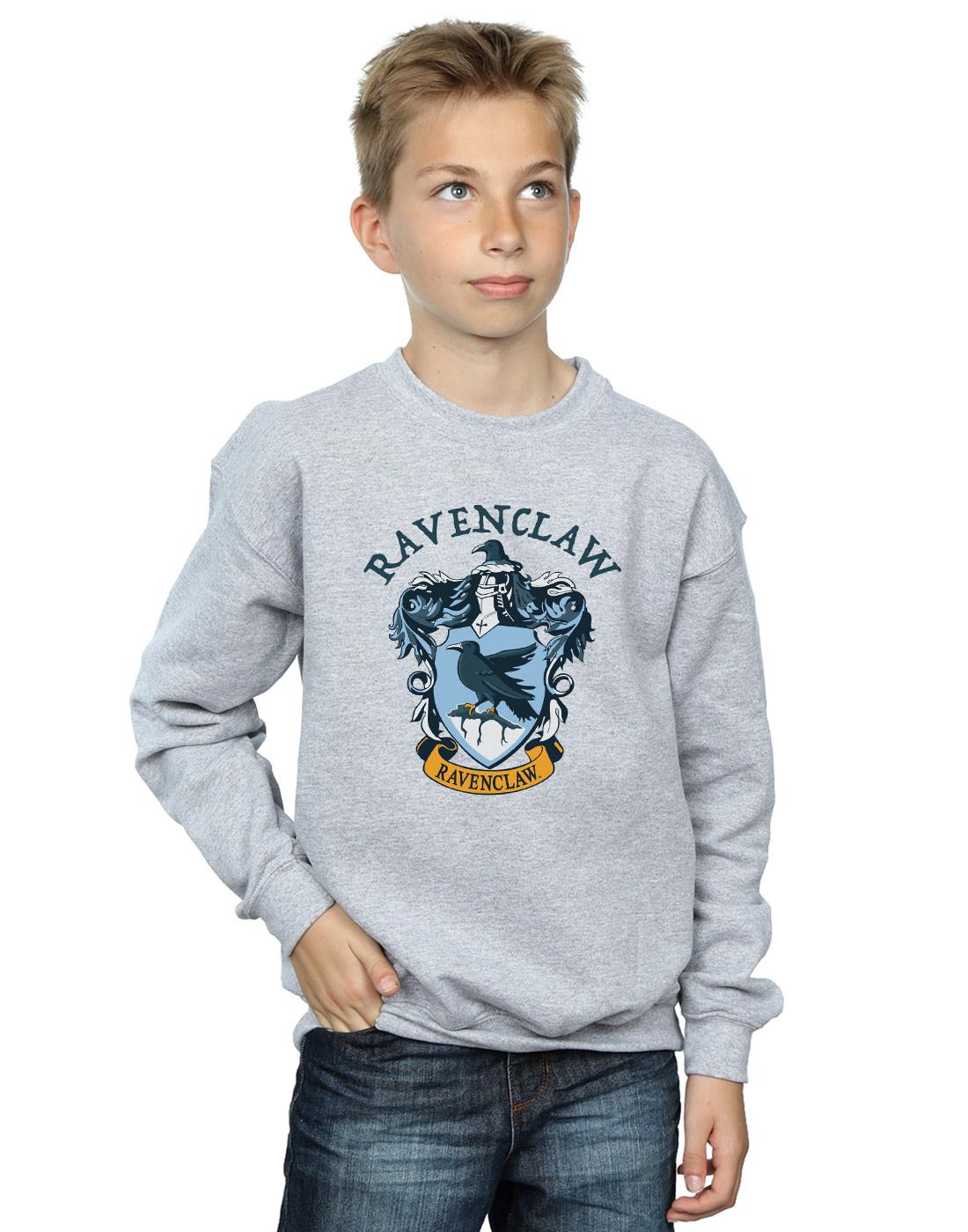 Sports Grey - Back - Harry Potter Boys Ravenclaw Cotton Sweatshirt