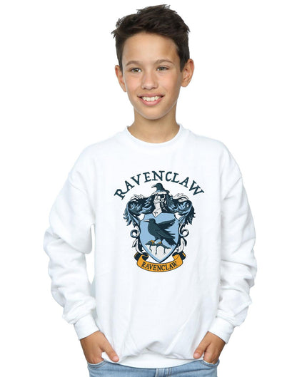 White - Back - Harry Potter Boys Ravenclaw Cotton Sweatshirt