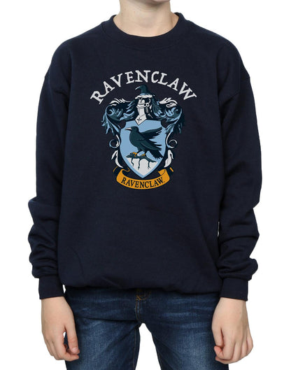 Navy Blue - Side - Harry Potter Boys Ravenclaw Cotton Sweatshirt