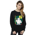 Black - Back - Big Hero 6 Womens-Ladies Baymax Lollipop Sweatshirt