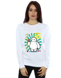 White - Back - Big Hero 6 Womens-Ladies Baymax Lollipop Sweatshirt