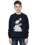 Navy Blue - Back - 101 Dalmatians Boys Chair Sweatshirt