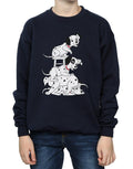 Navy Blue - Side - 101 Dalmatians Boys Chair Sweatshirt