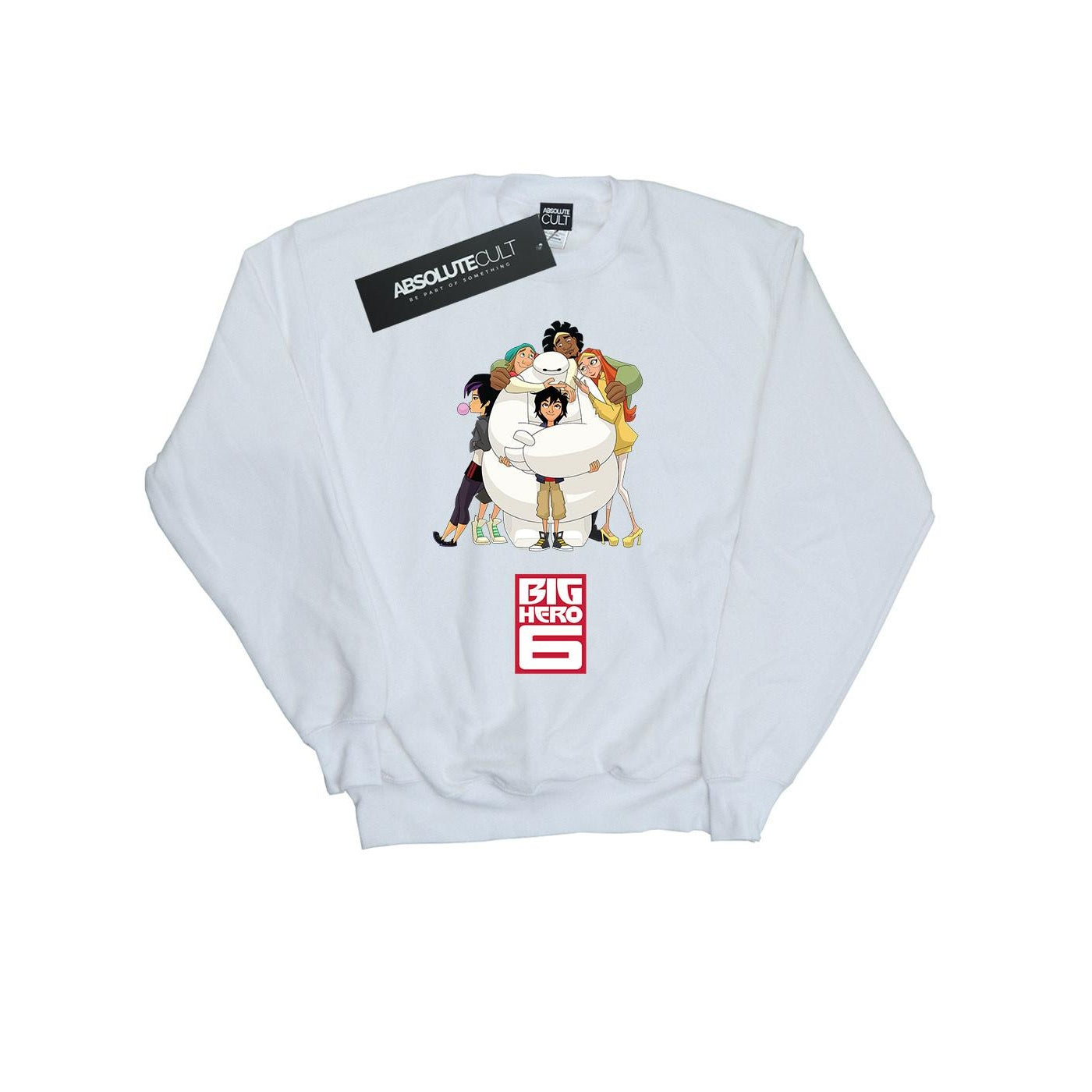 White - Front - Big Hero 6 Womens-Ladies Baymax Hug Sweatshirt