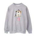 Heather Grey - Front - Big Hero 6 Womens-Ladies Baymax Hug Sweatshirt