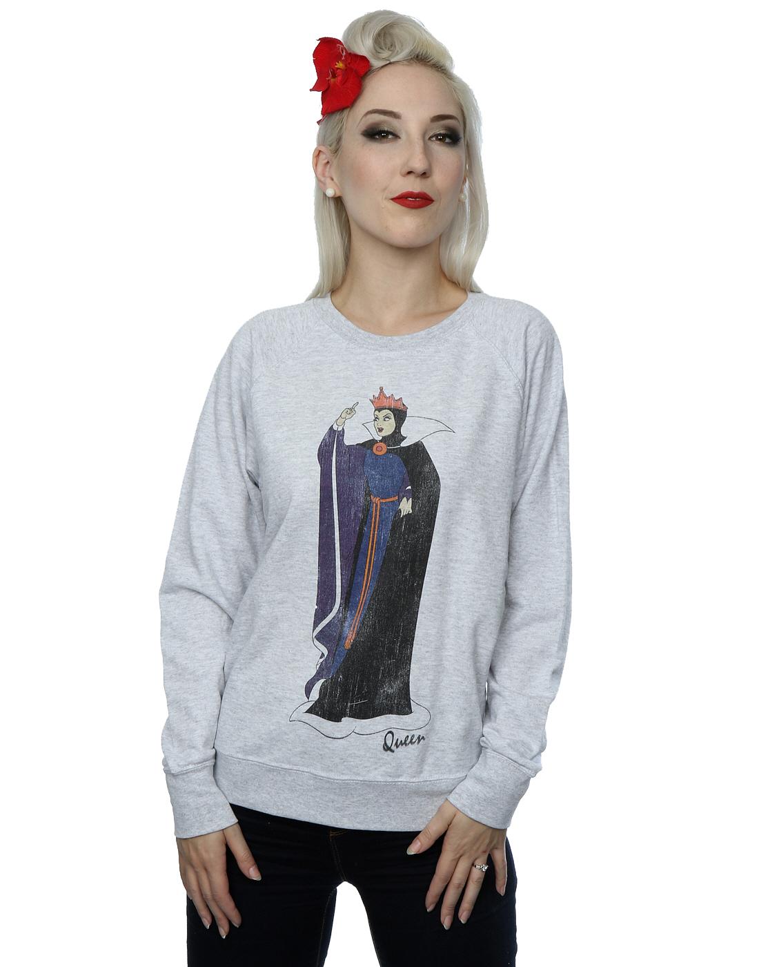 Heather Grey - Lifestyle - Snow White And The Seven Dwarfs Womens-Ladies Classic Evil Queen Heather Sweatshirt