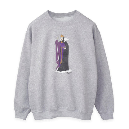 Heather Grey - Front - Snow White And The Seven Dwarfs Womens-Ladies Classic Evil Queen Heather Sweatshirt