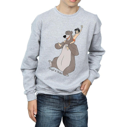 Sports Grey - Side - Jungle Book Boys Classic Mowgli And Baloo Sweatshirt