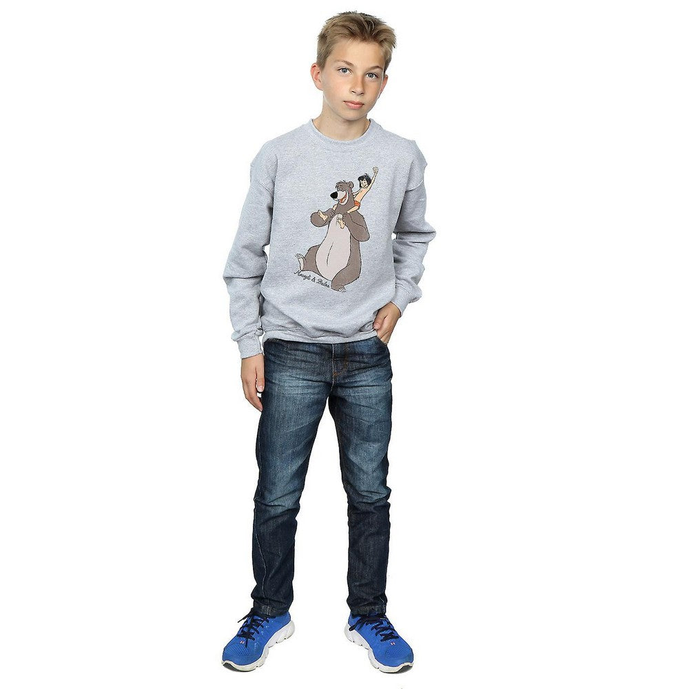 Sports Grey - Lifestyle - Jungle Book Boys Classic Mowgli And Baloo Sweatshirt